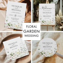 Wildflower Boho Floral Garden Wedding 