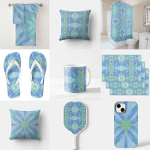Seaside Floral Watercolor Abstract Pattern