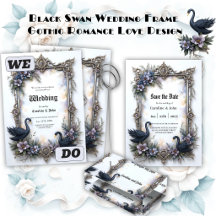 Black Swan Wedding Frame – Gothic Romance Love