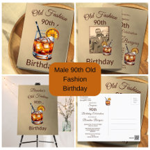 Male 90th Old Fashion Birthday 