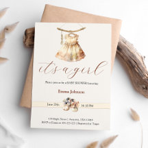 Boho Chic Baby Shower Invitations