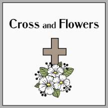 Cross and Flowers Design