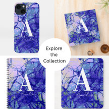 Decorate your home office - cool blue abstract art