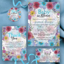 Elegant Radiant Bohemian Flowers Baby in Bloom