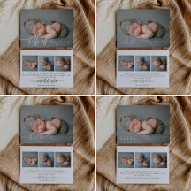 Modern Minimalist Birth Announcement Collection