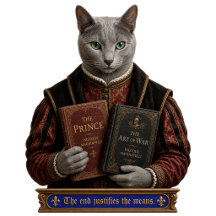 Russian Blue Niccoló Machiavelli Cat