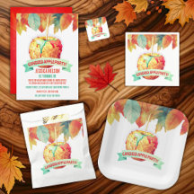 Colorful Fall Autumn Candied Apple Party