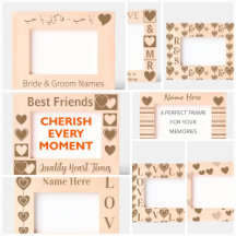 Engraved Pictures Frames with Hearts