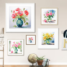 Watercolor Flowers Prints & Posters