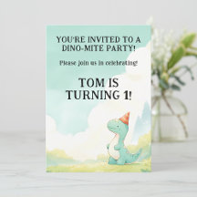 Baby Dinosaur Cute Adorable Baby's Birthday Party