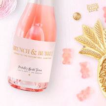 Bridal Shower Mini Champagne Party Favor Labels 