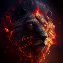 Cartes Postales Lion Rouge