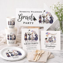 whimsical hand drawn graduation party collection