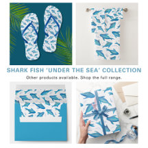 Under the Sea Blue Ocean Shark Fish