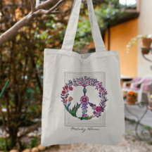 Girly Tote Bags With Flowers