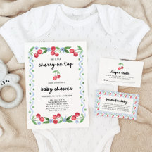 Cherry on Top | Colorful Retro Baby Shower