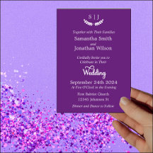 Elegant Monogram Purple Jewel Tone Wedding Collect