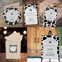 Cowboy Baby Shower Western Rodeo Cow Print