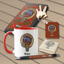 Clan Bruce Tartan and Crest Collection