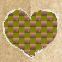 Checkered pattern in brown and olive green