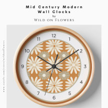 RETRO FLORAL WALL CLOCK COLLECTION