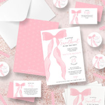 Little Sweetheart Elegant Coquette Bow Baby Shower
