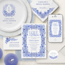 Blue Floral Bridal Shower