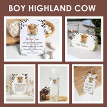 Boy Highland Cow Birthday