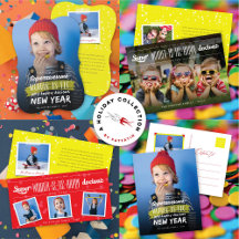 SUPERDOCIOUS KID'S NEW YEAR HOLIDAY PHOTO CARDS