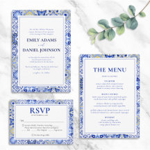 Blue Talavera Spanish Mexican Wedding