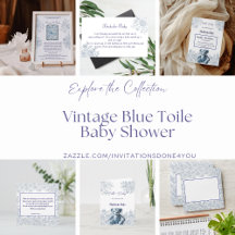 Timeless Toile: A Blue Baby Shower Collection