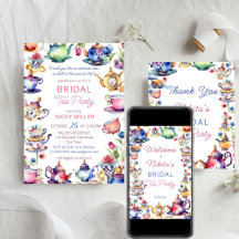 Alice in wonderland bridal shower tea party