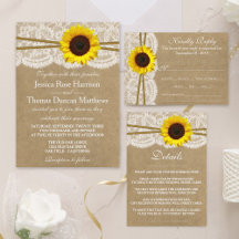The Kraft, Lace & Sunflower Wedding Collection