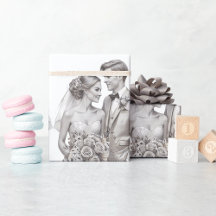 Romantic wrapping wedding couple 