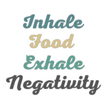 Inhale Food Exhale Negativity