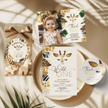 Modern Gold Safari kids Birthday