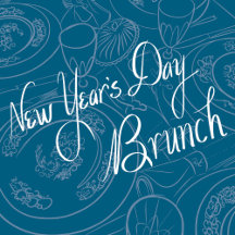 New Year's Day Brunch Illustrated Tablescape