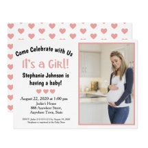 White and Pink or Blue Simple Baby Shower Theme