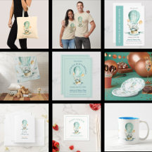 Easter Bunny In A Hot Balloon