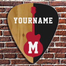 Faux Wood Rustic Guitar Picks Collection