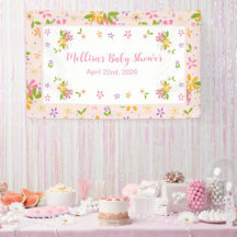 Boho Wildflowers Baby Girl Shower