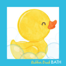 Watercolor Rubber Duck Bathroom