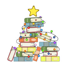 Bookish Christmas Tree I