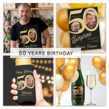 50th birthday photo personalized party