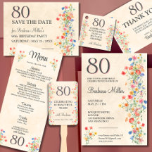 Elegant Wildflower 80th Birthday Celebration