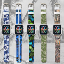 Hawaiian and Tropical Print Apple Watch Bands