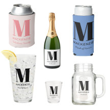 Minimalist Monogram Bachelorette or Bridal Shower