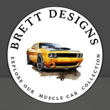 Classic American Yellow Muscle Car