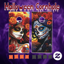 Halloween Day of the Dead Cornhole Yard Game Sets