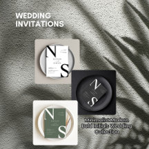 Minimalist Modern Bold Initials Wedding Collection